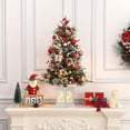 thumbnail image 2 of Huisuilinss 3Ft Pre-Lit Snow Flocked Christmas Tree Mini Artificial Christmas Trees With Lighting Potted Small Xmas Trees With Light Battery Operated And Timer Function For Home Office Decor, 2 of 7