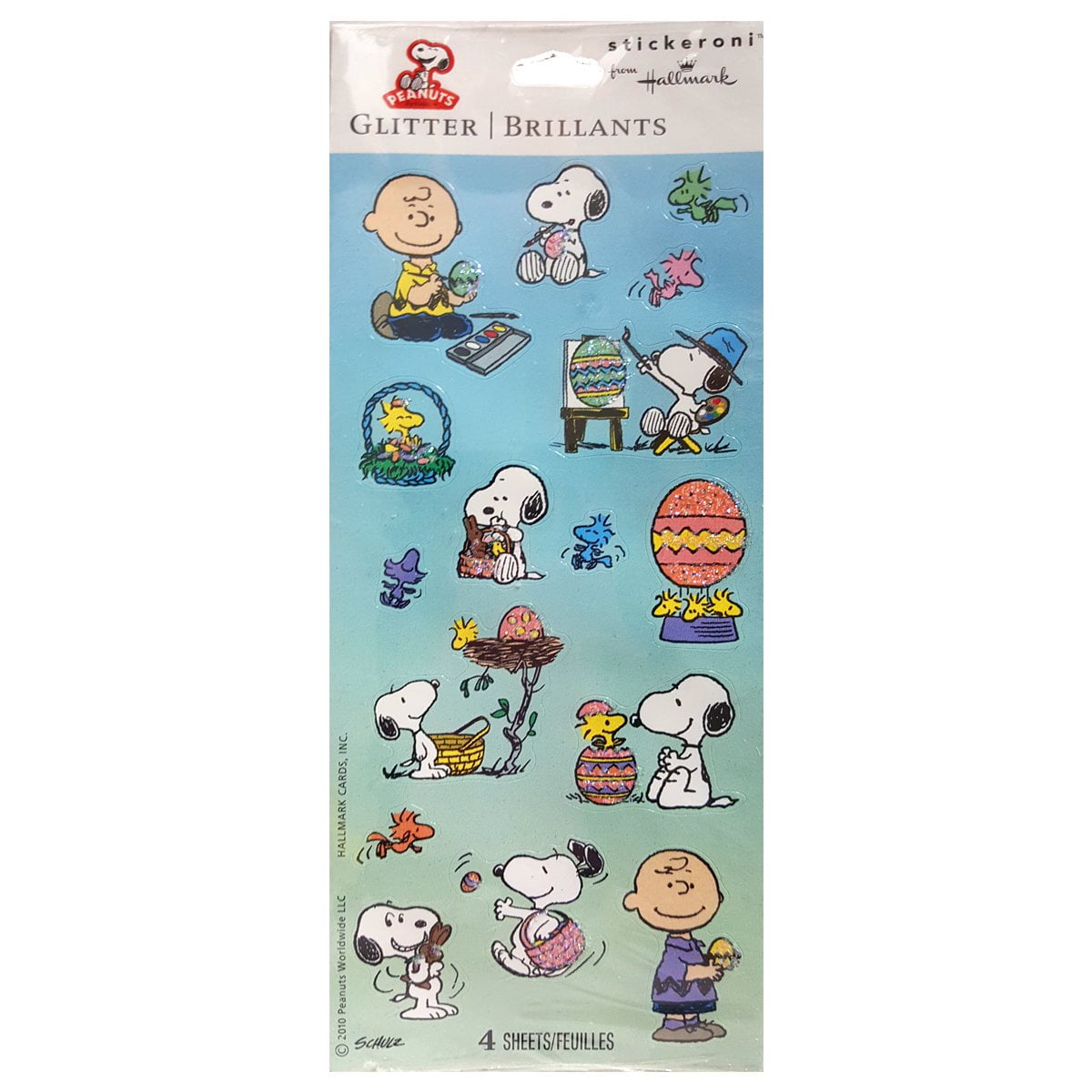 Hallmark Stickeroni Snoopy Peanuts & Gang Glitter Easter Stickers