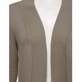 thumbnail image 3 of Women & Plus Open Front Knit Long Sleeve Pockets Sweater Cardigan, 3 of 4