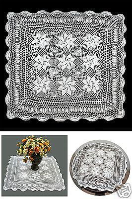 4Pcs/Lot Vintage Hand Crochet Doilies Oval Lace Doily Table Runner Mats 11"x17" 