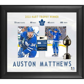 Unsigned Toronto Maple Leafs Auston Matthews Fanatics Authentic Celebration  with Carlton the Bear Photograph