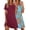 Blue Boho+maroon, variant on Ekouaer 2 Pack Nightgowns for Women Sleapwear Short Sleeve Night Shirts Soft Sleep Dress Classic NightDress Group S