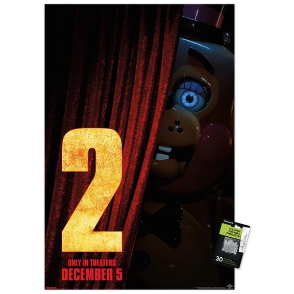 Five Nights at Freddy's Movie 2 (2025) - Freddy One Sheet 4 Wall Poster with Pushpins, 22.375" x 34"