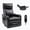 Black- Faux Leather, variant on Llinc Store Faux Leather Heat Massage Manual Recliner Chair with Rocker and Swivel for Living Room, 8 Vibration Nodes 3 Modes Lumbar Heat, 155° Recline, Easy Assembly No Tools Needed,Black