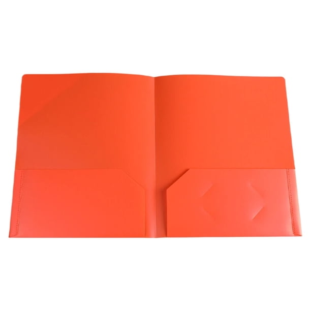 Carpetas de plástico Begine Clearance, carpetas de plástico con bolsillos, carpeta estándar para papel de carta, 2 ranuras para tarjetas de presentación, organizador resistente para documentos de
