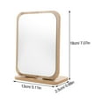 thumbnail image 2 of ifundom 1Set Mirror Tabletop With Stand Beige Color For Makeup Table, 2 of 8