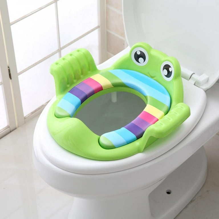 Clearance Kids Potty Training Toilet Seat with Soft Cushion Handles Haute Collection Double Anti Slip Design and Splash Guard for Boys and Girls