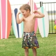 thumbnail image 4 of FORMRS Boys Swim Trunks Quick Dry Mesh Liner Boardshorts Sizes XS-XL, White Floral Garden, 4 of 7
