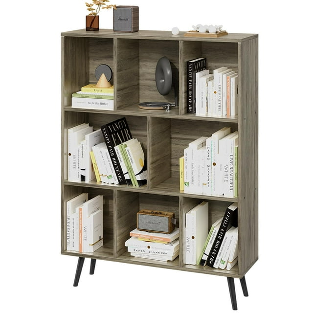 Estantería Cube Shelf GRUSIGN abierta de 3 niveles con patas, gris oscuro