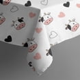 thumbnail image 5 of White Cow Heart Pattern Square Tablecloth,Waterproof Square Table Cover,Wipeable Spillproof Washable Table Cover for Home Kitchen Party Decor 42"X42"(107x107cm), 5 of 6