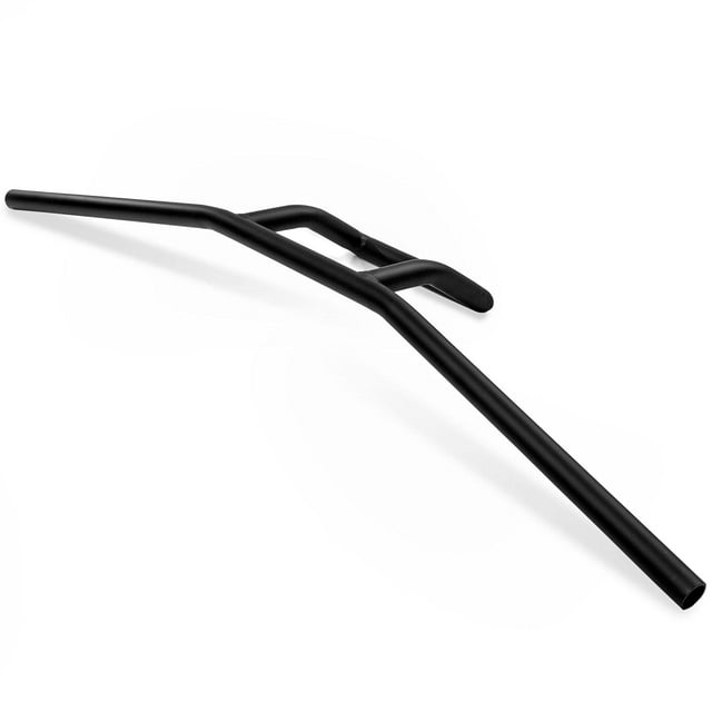 Krator Motorcycle Handlebar 1" Black Box Window Attack Style Compatible with Honda CM 250 400 450 Custom