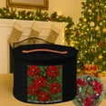 thumbnail image 3 of Storage Bag,Collapsible Felt Holiday Container with Zipper & Handle, Durable Wreath Organizer Bin for Seasonal Storage 20 x 12 (Black, 12 x 20), 3 of 8