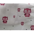 thumbnail image 4 of oneOone Georgette Viscose Fabric Dot & Cartoon Owl Bird Printed Fabric 1 Yard 42 Inch Wide, 4 of 4