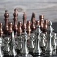 thumbnail image 3 of Modern Rustic Metallic Chess Set, 3 of 5