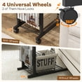 thumbnail image 3 of Spaco Rolling Height Adjustable Sofa End Side Table, Versatile C-Table, Black Top, Steel Frame, Perfect for Snacks, Dishes, Remotes, or as a Laptop Desk, 3 of 6