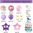 thumbnail image 5 of 129 Uds. Conjunto de decoración de fiesta de globos de mariposa, decoraciones de globos de confeti y pancarta de fondo para decoración de fiesta, 5 of 5