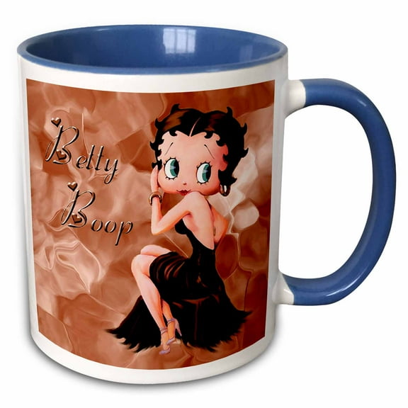 3drose, Betty Boop, 15oz Two-tone Blue Mug