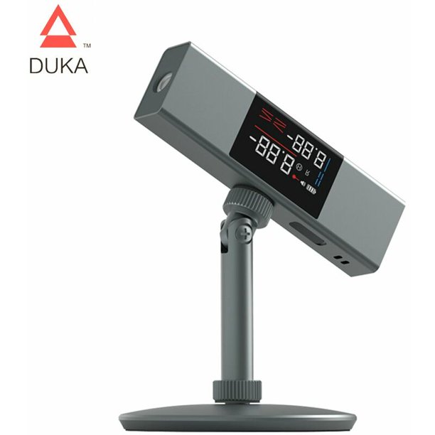 AtuMan DUKA LI1 Buscador de ángulo digital Transportador láser Nivel recargable e inclinómetro de calibre de bisel 360 ° Fundido/Pantalla LED dual/Línea láser bilateral esquí esquí Gafas de esquí