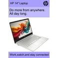 thumbnail image 2 of HP 14 HD Laptop - Windows 11 Intel Quad-Core N4120, 8GB RAM, 128GB Storage, Ultra-Light for Students & Business, WiFi, Bluetooth, HDMI, Webcam, 2 of 5