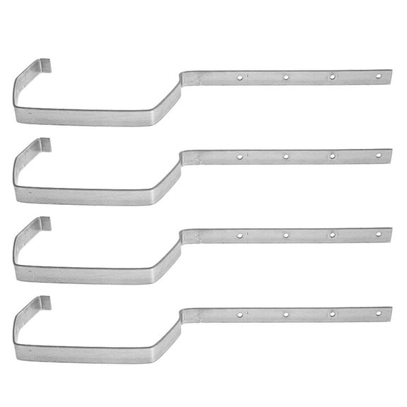 VORCOOL 4Pcs Plated Silver Iron Gutter Brackets Weather Resistant Roof Rack for Effective Water Flow