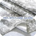 thumbnail image 5 of Rectangle Vinyl Tablecloths with Flannel Backing,Oil Proof Water Proof Paisley Plastic PVC Table Cloth, Heavy Duty Vintage Persian Table Cover for Outdoor Picnic Patio 60x102 Inch,Blue, 5 of 6