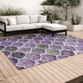 thumbnail image 3 of Addison Rugs Chantille Indoor/Outdoor Transitional Lattice Plum Machine Washable Rectangle Rug, 8' x 10', 3 of 8