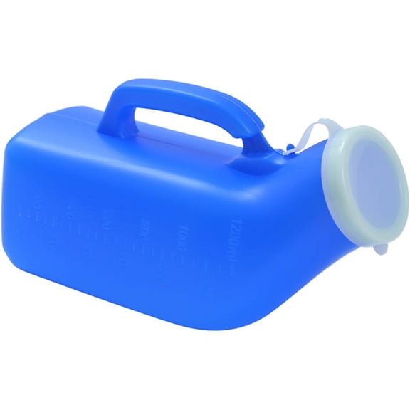 1200ml Portable Urinal for Men – Spill-Proof Pee Bottle with Leak-Resistant Lid, Large Capacity 40oz, for Home Bedside, Camping, Car Travel, Elderly & Limited Mobility (1 Bottle)