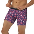 thumbnail image 3 of Xecao red Skull flower Print Boxer Briefs for Men's Stretch Moisture-Wicking Underwear, Mid-Rise Classics breathable fabric, 3 of 7