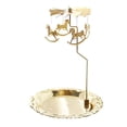 thumbnail image 3 of Candelabro giratorio, candelabro de Metal, centro de mesa, candelabro giratorio romántico de aleación de Zinc con bandeja para boda plato de 15cm, 3 of 8