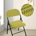 Folding Chair Seat and Back Cover Set Solid Color Chair Slipcover