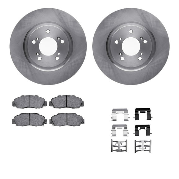 Dynamic Friction Company Front Brake Rotors with 5000 Advanced Brake Pads includes Hardware 6512-58067