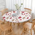 thumbnail image 3 of White Christmas Cookie Pattern Round Fitted Tablecloth with Elastic Edge,Dining Table Cover Waterproof,Outdoor Round Tablecloth for Camping,Dining,Indoor and Outdoor, 3 of 7