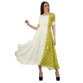 thumbnail image 2 of Moomaya Women Printed Short Sleeve Viscose Santoon Drawstring Waist Midi Dress, 2 of 4