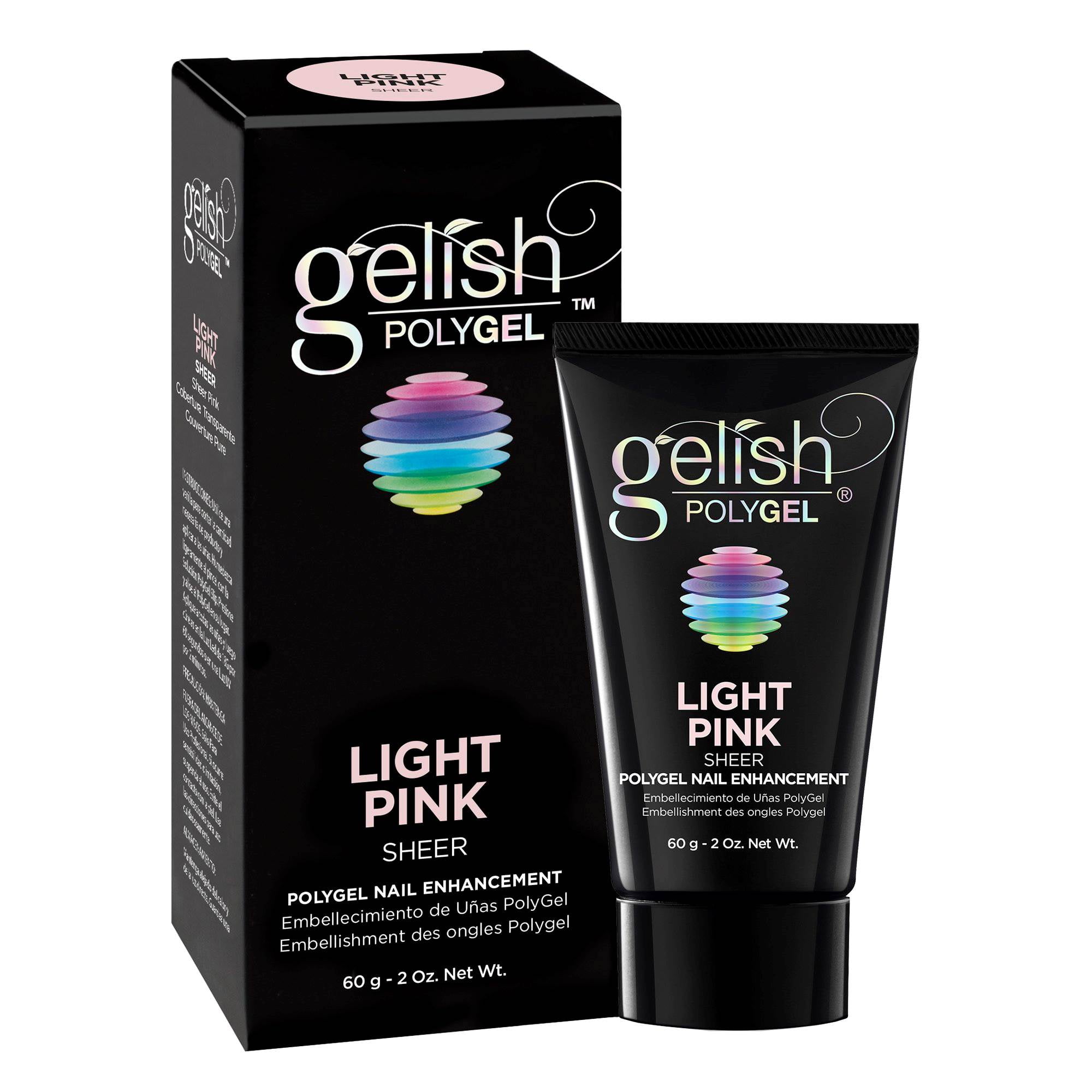 Gelish PolyGel Professional Nail Enhancement Light Pink Sheer Shade, 2 Ounces