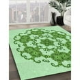 thumbnail image 3 of Ahgly Company Machine Washable Indoor Square Transitional Green Area Rugs, 4' Square, 3 of 7
