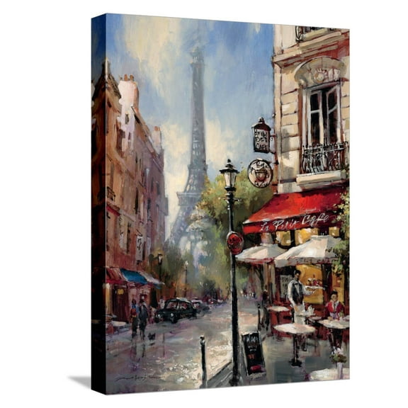 Art.com Tour De Eiffel View Stretched Canvas Print Wall Art by Brent Heighton, 12" x 16"