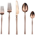 thumbnail image 2 of LANFENG Copper Silverware Set, 5-Piece 18/10 Stainless Steel Flatware Cutlery Mirror Finish, Ideal for Wedding Festival Party  Kitchen, 2 of 7