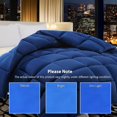 thumbnail image 2 of 100% Cotton All-Season Comforter - Box Stitched Comforter - Bedding with Corner Tabs Machine Washable Lightweight Color Royal Blue Solid Pattern Size California King (104"x96"), 2 of 5