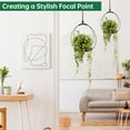 thumbnail image 4 of 2 Pack Hanging Plant Holder for Indoor, Black Plant Hanger with Wood Base (Plants/Pots Not Included), 4 of 7