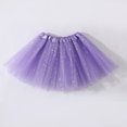 thumbnail image 4 of 3 Layered Girls Star Sparkle Tulle Tutus Skirts Princess Ballet Dance Party Dress for Girls Women Purple, 4 of 9