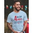 thumbnail image 2 of 4Th July Stars Banner T-Shirt Men -Image by Shutterstock, Male Small, 2 of 4