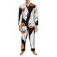 thumbnail image 3 of Fotbe Halloween Ghosts And Pumpkins Pattern Long Sleeve Pajama Set for Men,Sleepwear Set,2-piece Loungewear Set,Soft PJs Comfy Nightwear with Pockets-Medium, 3 of 7
