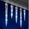 thumbnail image 2 of LightShow Shooting Star 8-Count Varied Size Icy Blue/White Icicle Lights 7-ft, 2 of 5