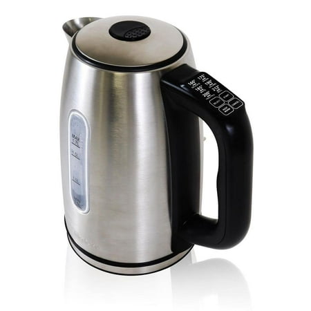 1.7L Cordless Electric Kettle with 6 Temperature Pre-Sets, Stainless Steel Teakettle