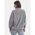 thumbnail image 4 of No Boundaries Quarter Zip Graphic Sweatshirt, Lightweight, Women's and Women’s Plus, 4 of 5