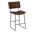 thumbnail image 6 of Steve Silver Tribeca Metal and Brown Faux Leather Commercial Grade Counter Stool, 6 of 8