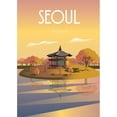 thumbnail image 3 of ARCTIC FRAME 11x14 Black Modern Framed Museum Art Print Titled - seoul travel poster, 3 of 5