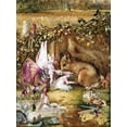 thumbnail image 2 of Fitzgerald, John Anster 19x24 Black Ornate Wood Framed with Double Matting Museum Art Print Titled - The Wounded Squirrel, 2 of 4