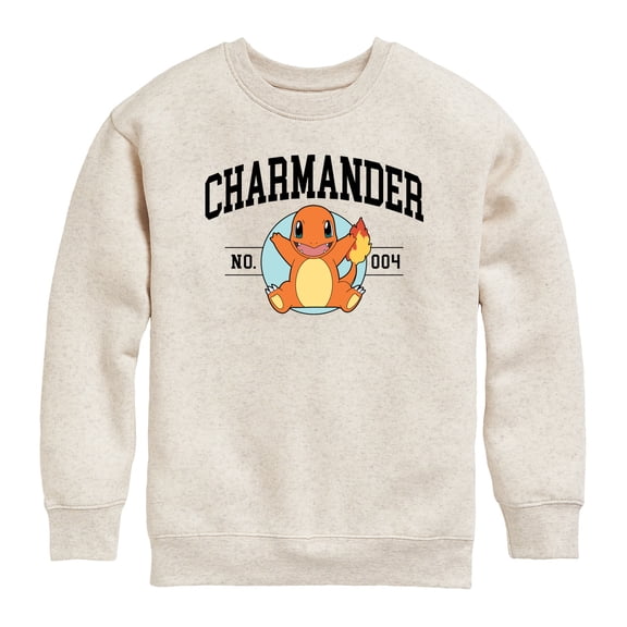 Pokémon - Charmander Collegiate Graphic Long Sleeve Fleece Sweatshirt