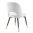 thumbnail image 4 of Ergode Rouse Performance Velvet Dining Side Chairs - Set of 2 - White, 4 of 5